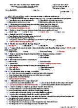Kiểm tra 45 phút học kỳ 2 môn Công nghệ 11 (Mã đề 357) - Trường THPT Trần Quang Diệu